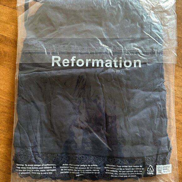 NEW Reformation Valetta Two Piece Matching Skirt Set in Navy Blue | size 4 - Picture 12 of 12